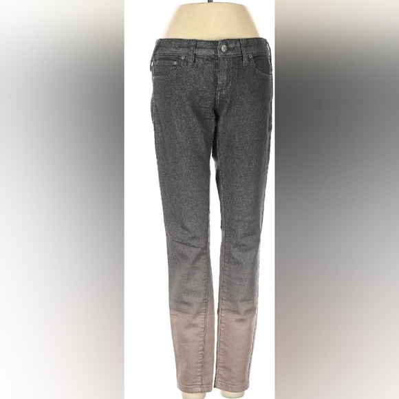 FREE PEOPLE Western Preppy Designer Gray Tan Brown Denim Jeans (#1,158) - Picture 6 of 8